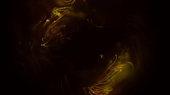 Gold Fluid Lines Background Loop 4k