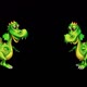 Two Dragons  Looped Dance with Alpha Channel and Shadow - VideoHive Item for Sale