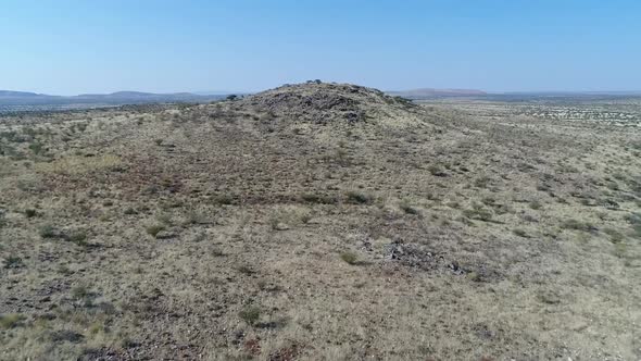 Aerial footage over the greater kalahari region in Southern Africa