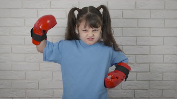 Athlete Child in Gloves