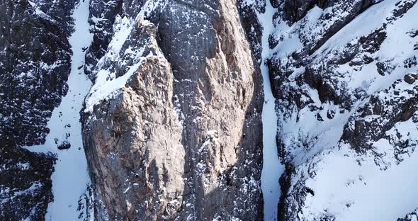 Huge Rocks Covered with Snow