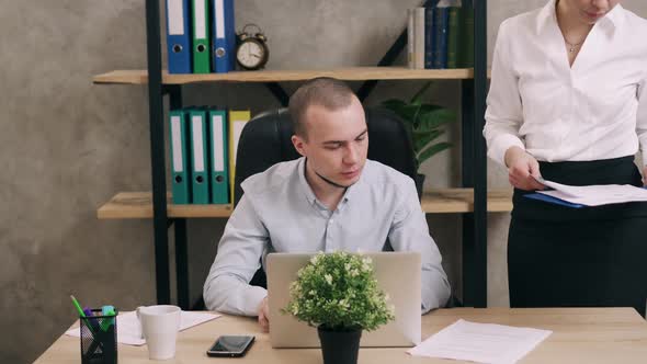 Office Worker Man Gets Lot Job of Boss Women