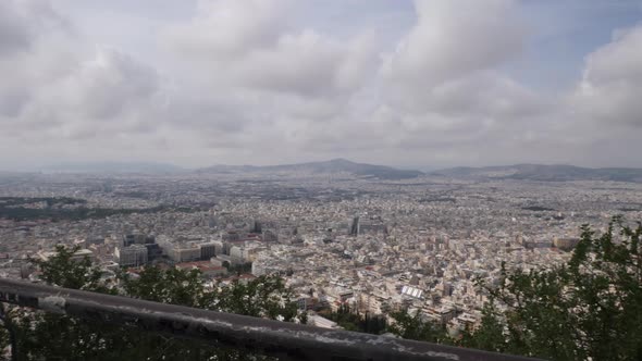 Panorama view over the city of Athen, Greece.