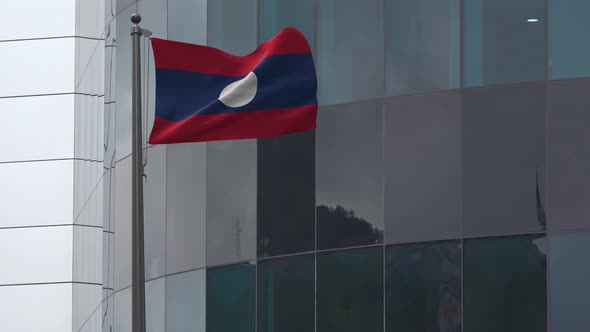 Laos Flag Background 4K