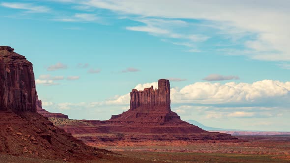 Monument Valley Twilight Clouds Time Lapse