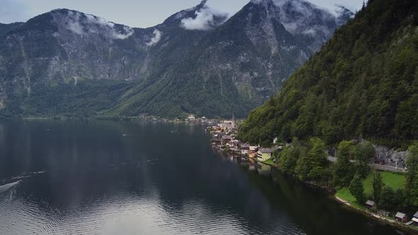 Beautiful Panorama of City Hallstatt in Austria