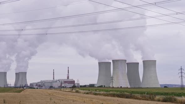 Nuclear power station Dukovany, Vysocina region, Czech republic, Europe.