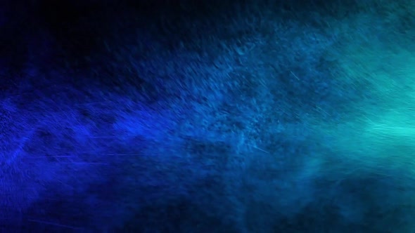 Blue and Green Water Spray Mixed on a Black Background. Slow Motion alt