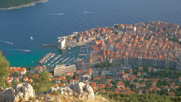 Aerial view Dubrovnik old town