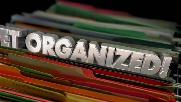 Get Organized Documents File Folder System Process Organization 3d Animation