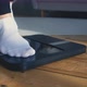 Lady Stands on Digital Scales to Check Weight on Floor - VideoHive Item for Sale