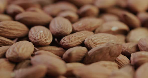 Closeup Slider Shot Almonds are on the Table  Select Delicious Grains