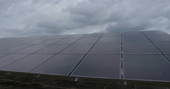 shots of solar panels on a solar farm