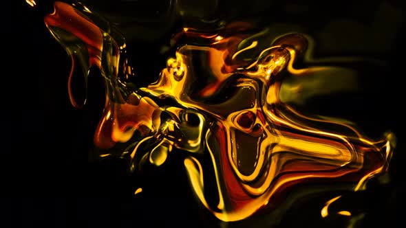 Brown Red Yellow Red Color Background Oily Marble Liquid Animation, Abstract Oily Liquid Animated