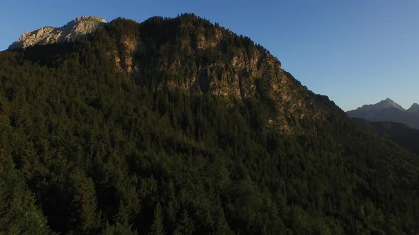 Aerial view of a cliff 