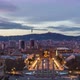 Barcelona Skyline day to night sunset Timelapse 4K - VideoHive Item for Sale