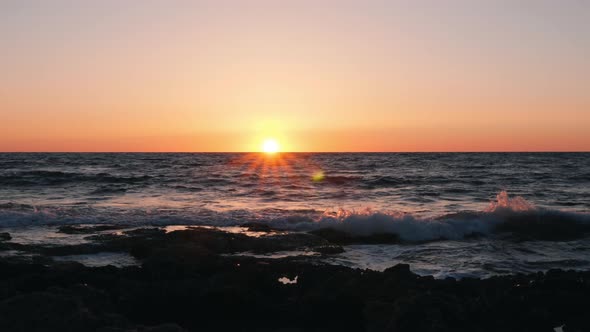 Beautiful sea at sunset