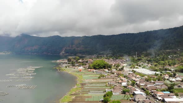 Fields in the Kintamani Village in Bali, Indonesia