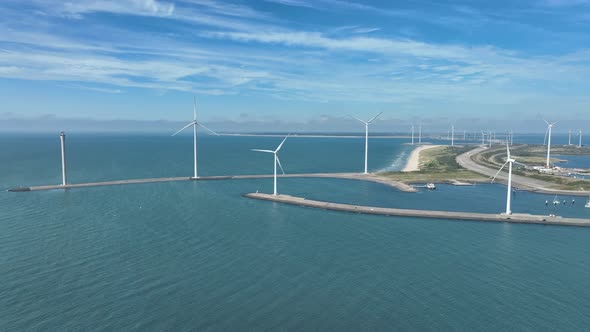 An Artificial Island in the Netherlands Neeltje Jans Aerial View