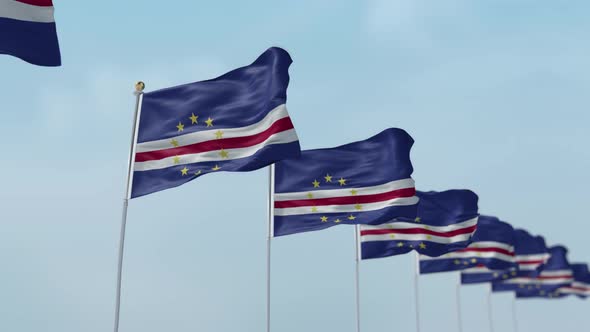 Cape Verde  Row Of Flags 