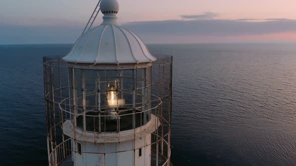 Lighthouse Light Spining Around