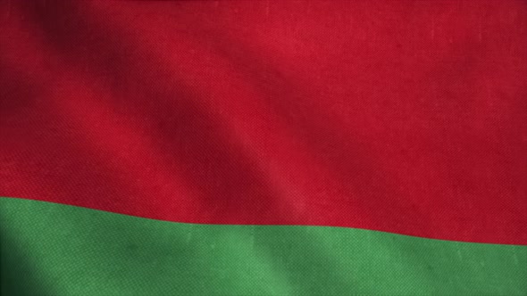 Belarus Flag in Slow Motion Animation Waving in the Wind Realistic