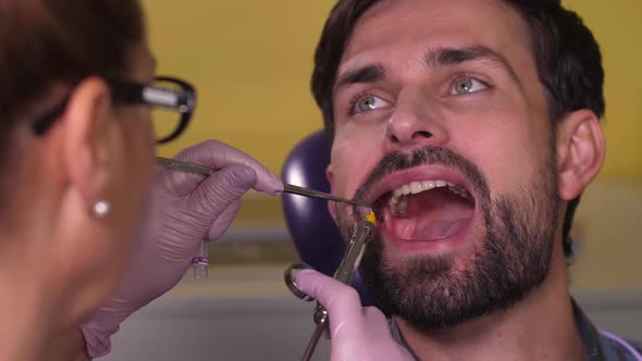 Portrait of Dentist's Patient Taking Anesthesia
