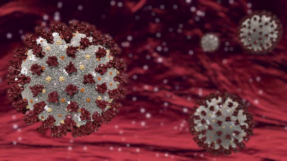 Realistic 3D of the Coronavirus 2019 alt