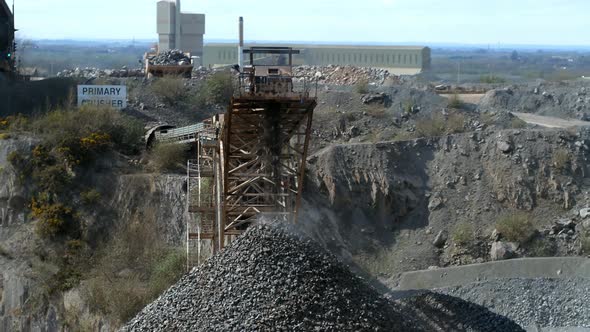 Ore Processing Plant Piling Rocks