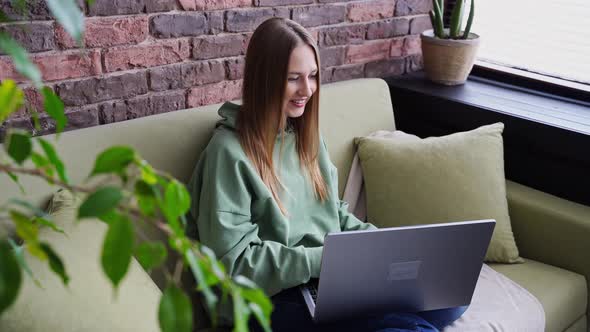 Young Woman Working Indoors