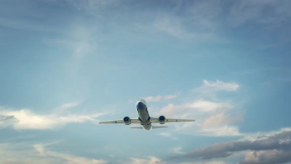 Airplane Landing Xian China