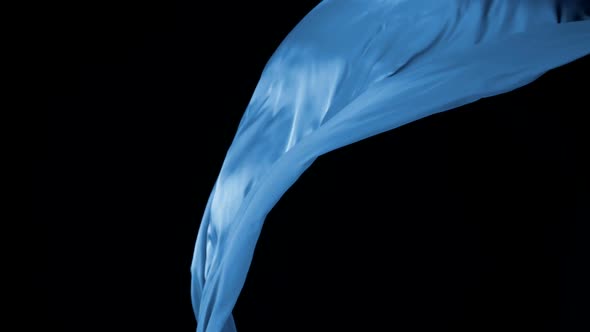 Flowing blue cloth, Slow Motion