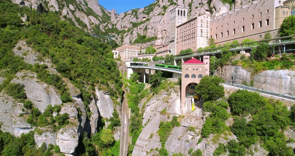 Montserrat Monastery Aerial View