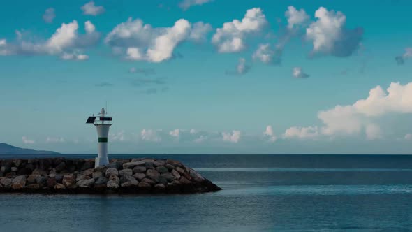 Time Lapse Video of a Lighthouse izmirTurkey