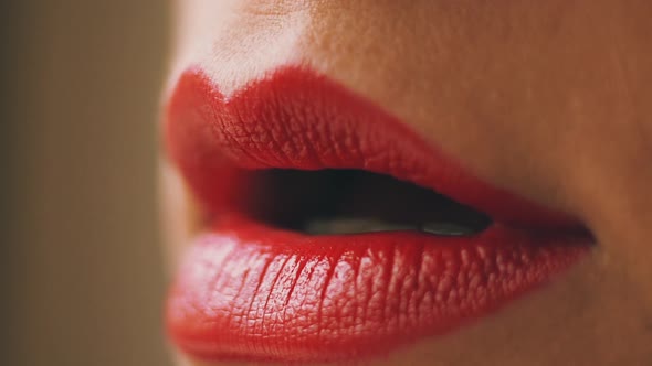 Sensual Red Womans Lips