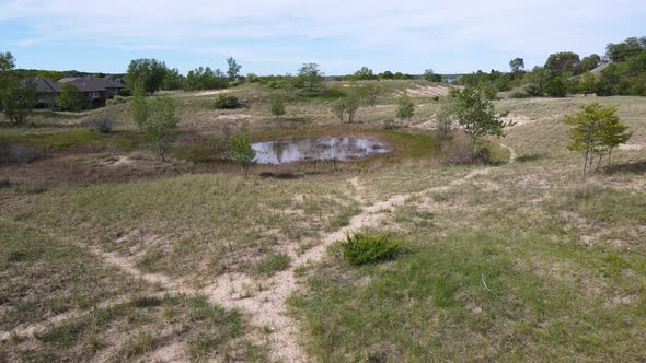 Pushing through a dune park.