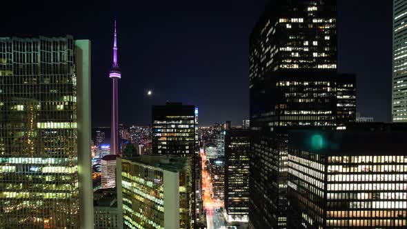 Downtown Toronto - Night Time Lapse