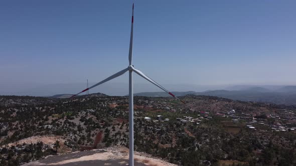 Wind Turbine Aerial View