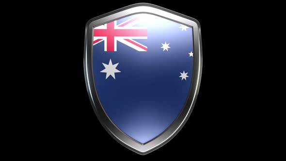 Australia Emblem Transition with Alpha Channel - 4K Resolution