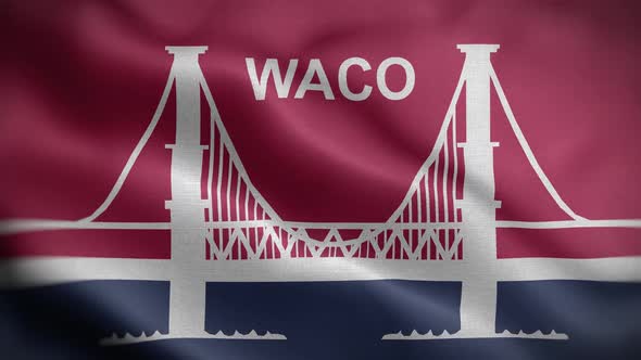 Waco Texas USA Flag Loop Background 4K