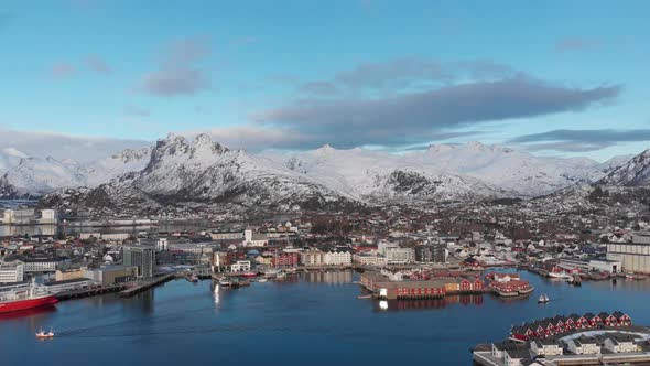 Svolvaer harbour in the Lofoten island - Norway