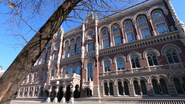 The Building of the National Bank of Ukraine in Kyiv Slow Motion