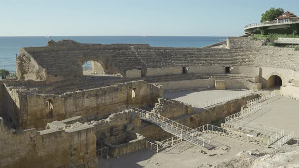 Roman Amphitheatre in Tarragona Costa Dorada Catalonia Spain