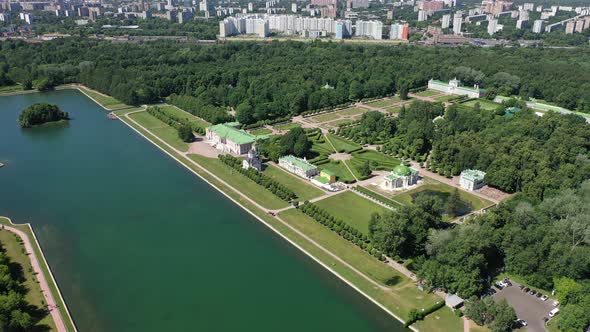 View From the Height of the Kuskovo Estate in Moscow Russia