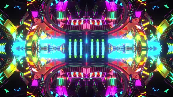 VJ Kaleidoscope Rainbow Motion Background 8