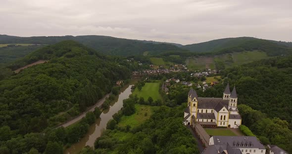 Drone Flight above German Monastery.