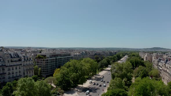 Drone Aerial Shot of Paris City France