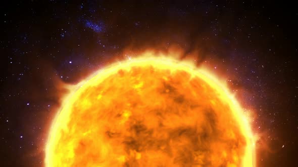 Cinematic Animation of Space And Sun 4K
