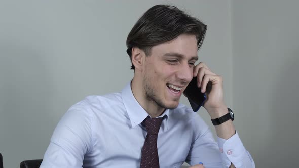 Phone Call Of Young Businessman