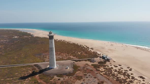 Jandia Beach With Lighthouse, Morro Jable, Fuerteventura